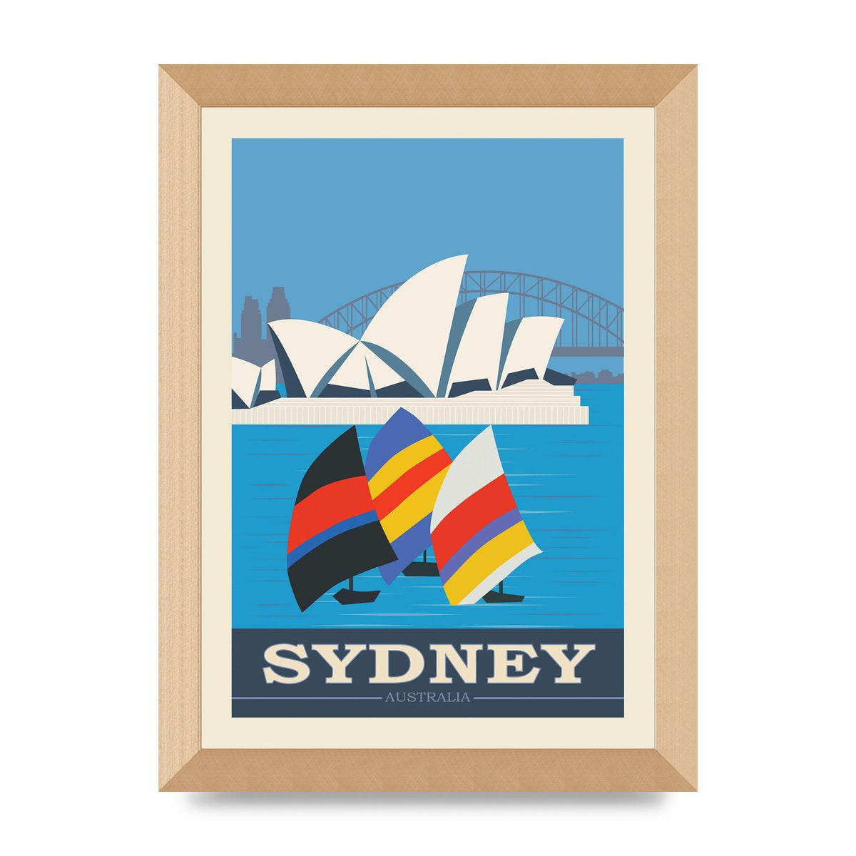 Travel Poster Sydney Art For The Home - A4 framed