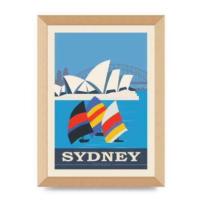 Travel Poster Sydney Art For The Home - A4 framed