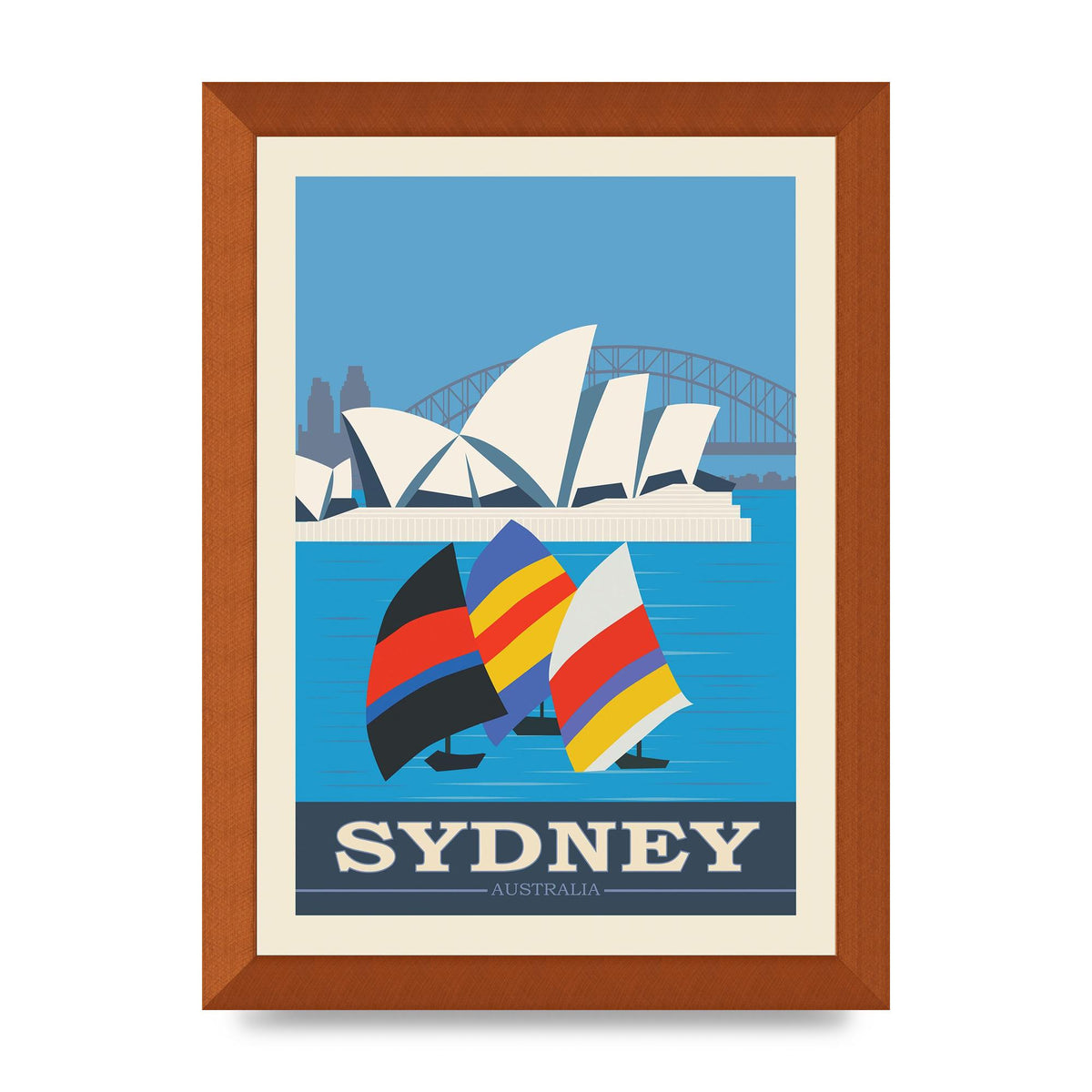 Travel Poster Sydney Art For The Home - A4 framed