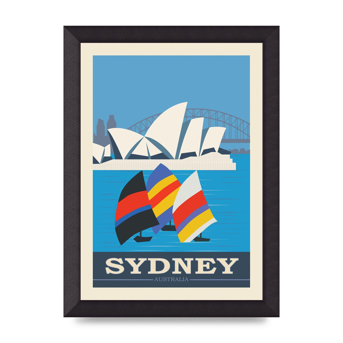 Travel Poster Sydney Art For The Home - A4 framed
