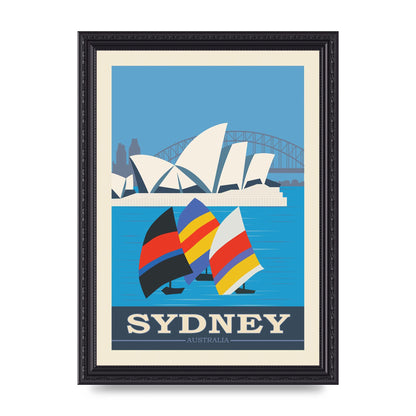 Travel Poster Sydney Art For The Home - A4 framed