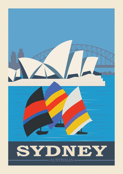 Travel Poster Sydney Art For The Home - detail