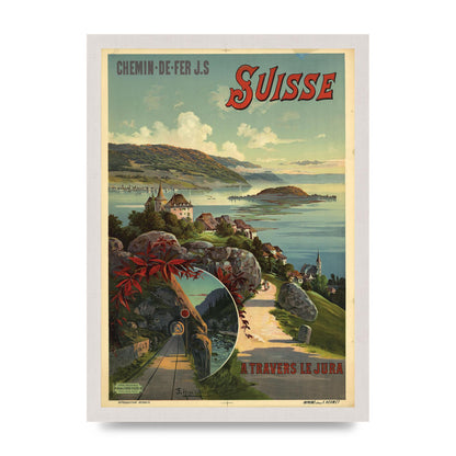 Travel Poster Switzerland Printed Poster - A3 framed