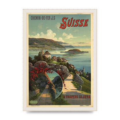 Travel Poster Switzerland Printed Poster - A3 framed