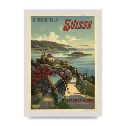 Travel Poster Switzerland Printed Poster - A4 framed