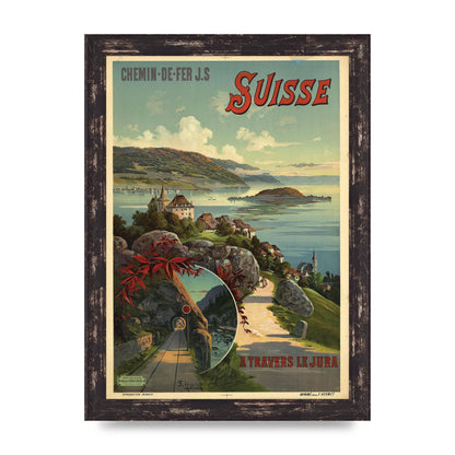 Travel Poster Switzerland Printed Poster - A4 framed