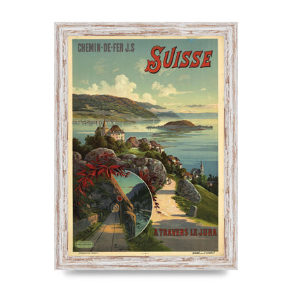 Travel Poster Switzerland Printed Poster - A4 framed