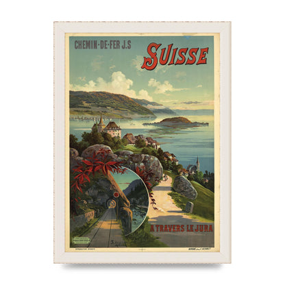 Travel Poster Switzerland Printed Poster - A4 framed