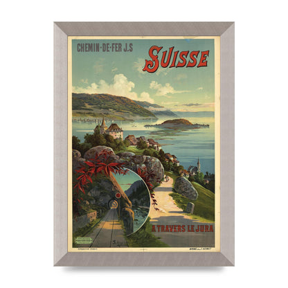Travel Poster Switzerland Printed Poster - A4 framed