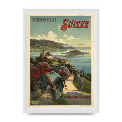 Travel Poster Switzerland Printed Poster - A4 framed