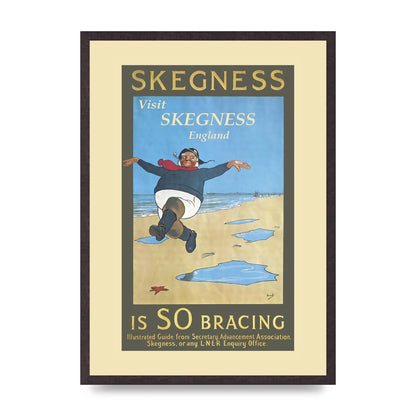 Travel Poster Skegness Wall Art - A2 framed