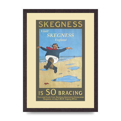 Travel Poster Skegness Wall Art - A3 framed