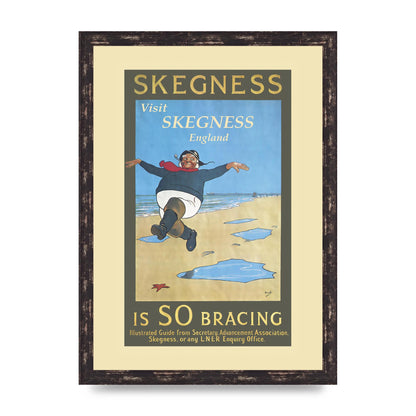 Travel Poster Skegness Wall Art - A3 framed