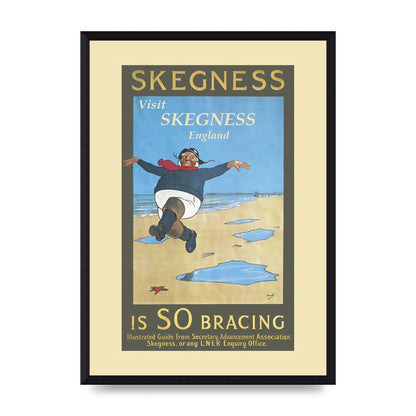 Travel Poster Skegness Wall Art - A3 framed