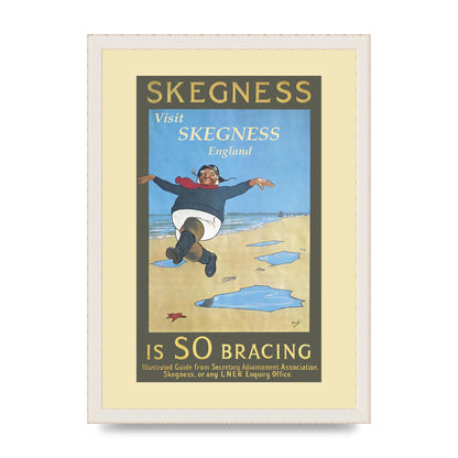 Travel Poster Skegness Wall Art - A3 framed