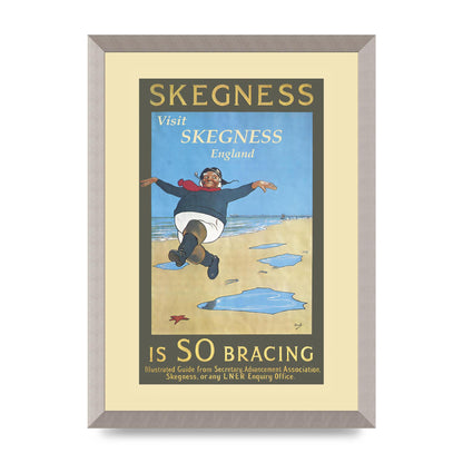 Travel Poster Skegness Wall Art - A3 framed