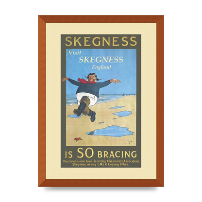 Travel Poster Skegness Wall Art - A3 framed