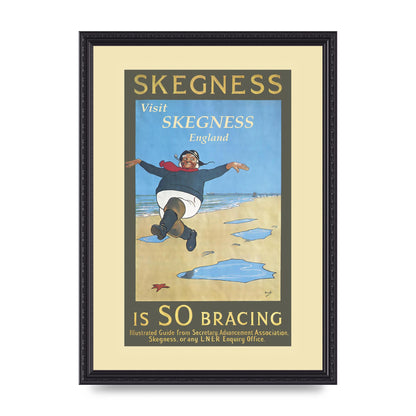 Travel Poster Skegness Wall Art - A3 framed