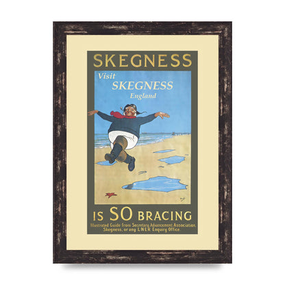 Travel Poster Skegness Wall Art - A4 framed