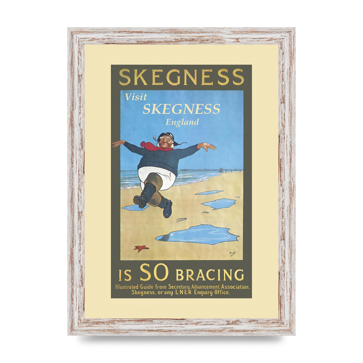 Travel Poster Skegness Wall Art - A4 framed