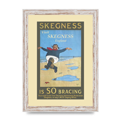 Travel Poster Skegness Wall Art - A4 framed