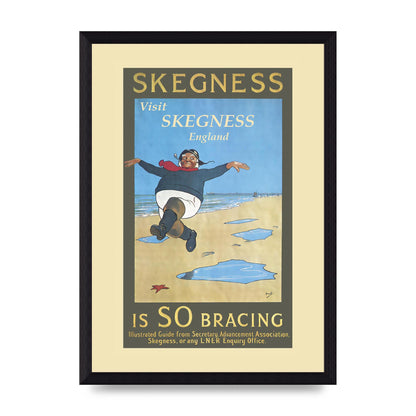 Travel Poster Skegness Wall Art - A4 framed