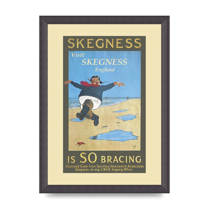 Travel Poster Skegness Wall Art - A4 framed