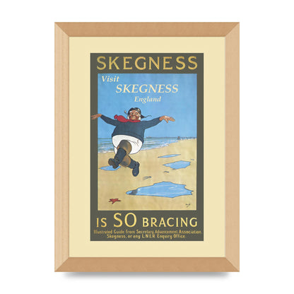 Travel Poster Skegness Wall Art - A4 framed