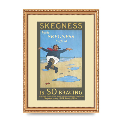 Travel Poster Skegness Wall Art - A4 framed