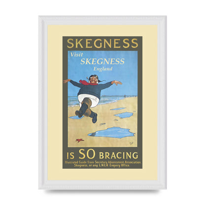 Travel Poster Skegness Wall Art - A4 framed