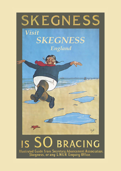 Travel Poster Skegness Wall Art - detail
