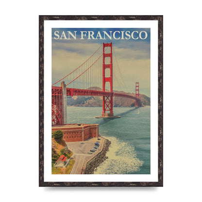Travel Poster San Francisco Printed Poster - A2 framed