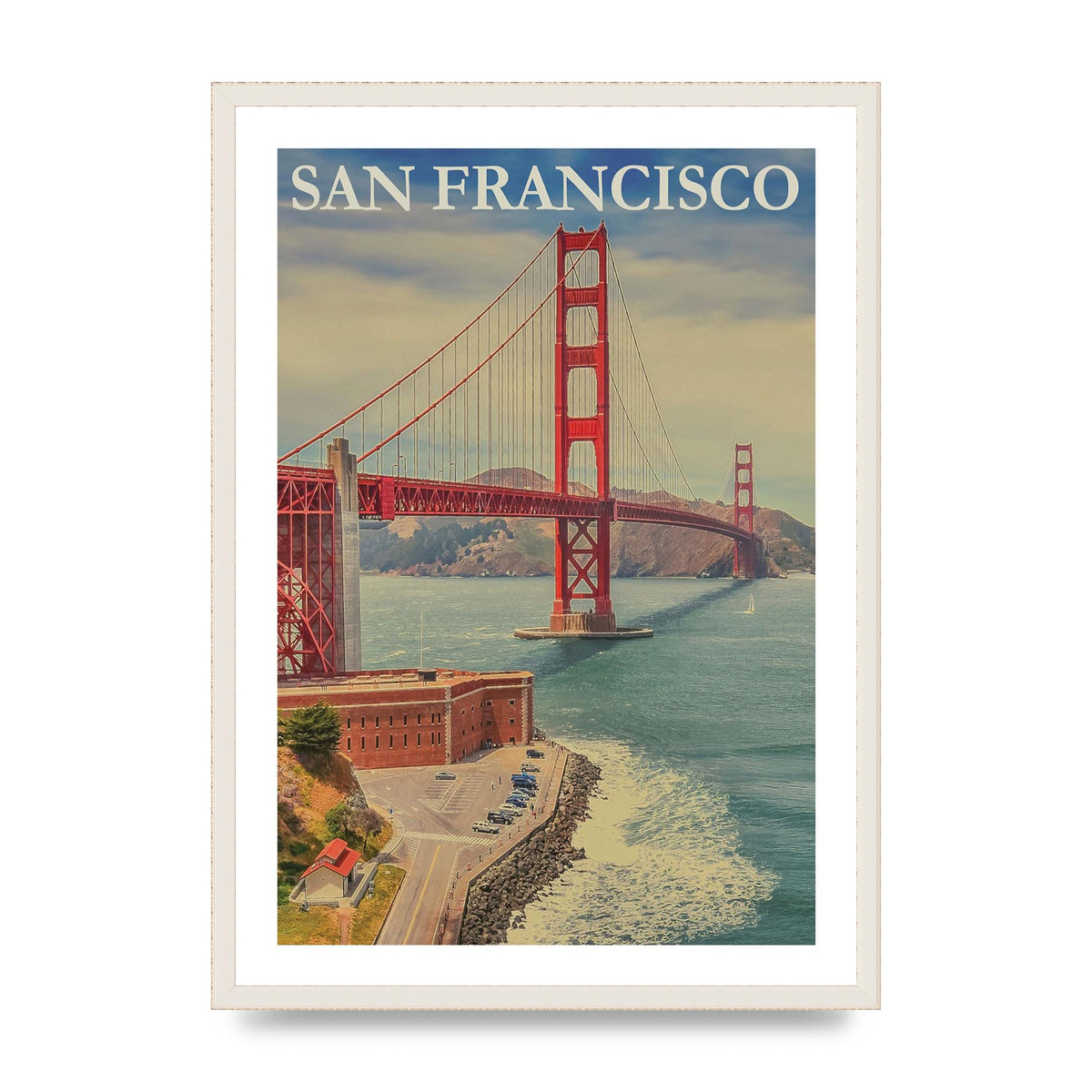 Travel Poster San Francisco Printed Poster - A2 framed