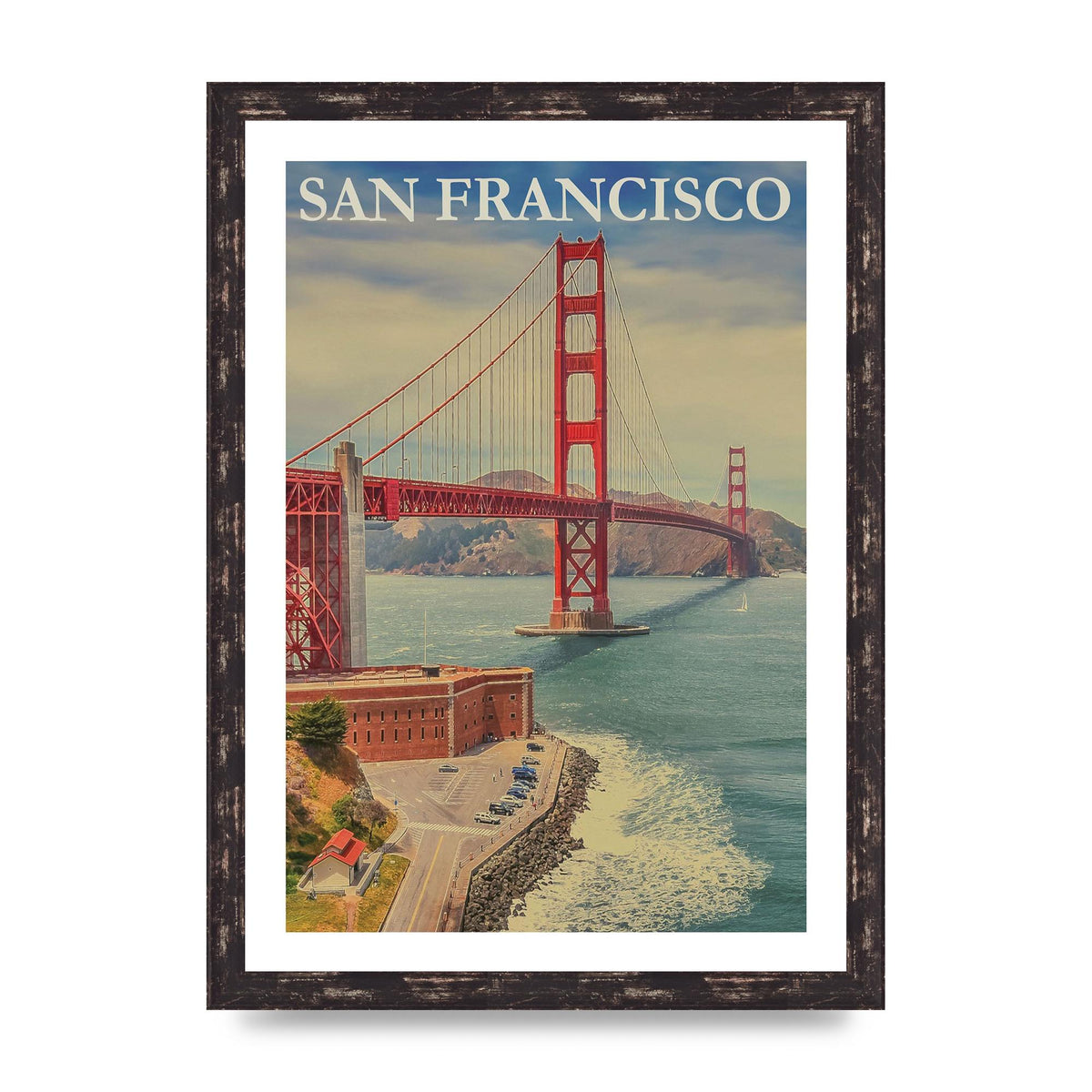 Travel Poster San Francisco Printed Poster - A3 framed