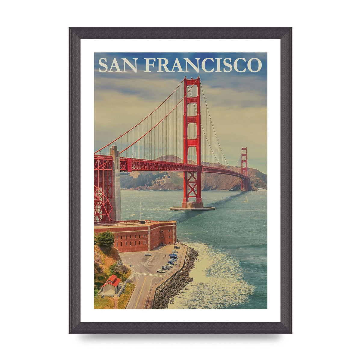 Travel Poster San Francisco Printed Poster - A3 framed