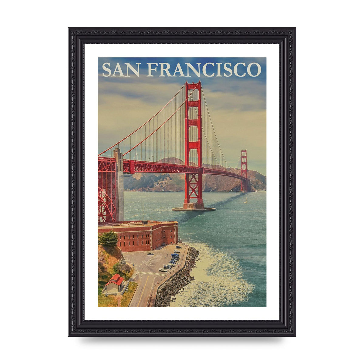 Travel Poster San Francisco Printed Poster - A4 framed