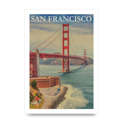 Travel Poster San Francisco Printed Poster - unframed print