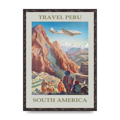 Travel Poster Peru Art For The Home - A2 framed