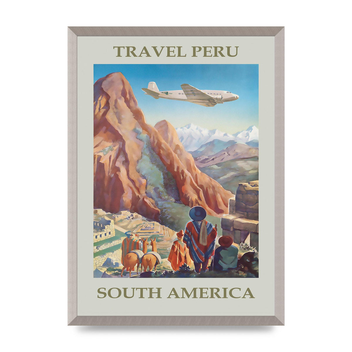 Travel Poster Peru Art For The Home - A2 framed