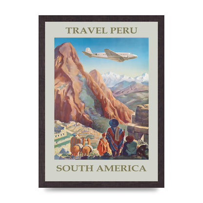 Travel Poster Peru Art For The Home - A3 framed