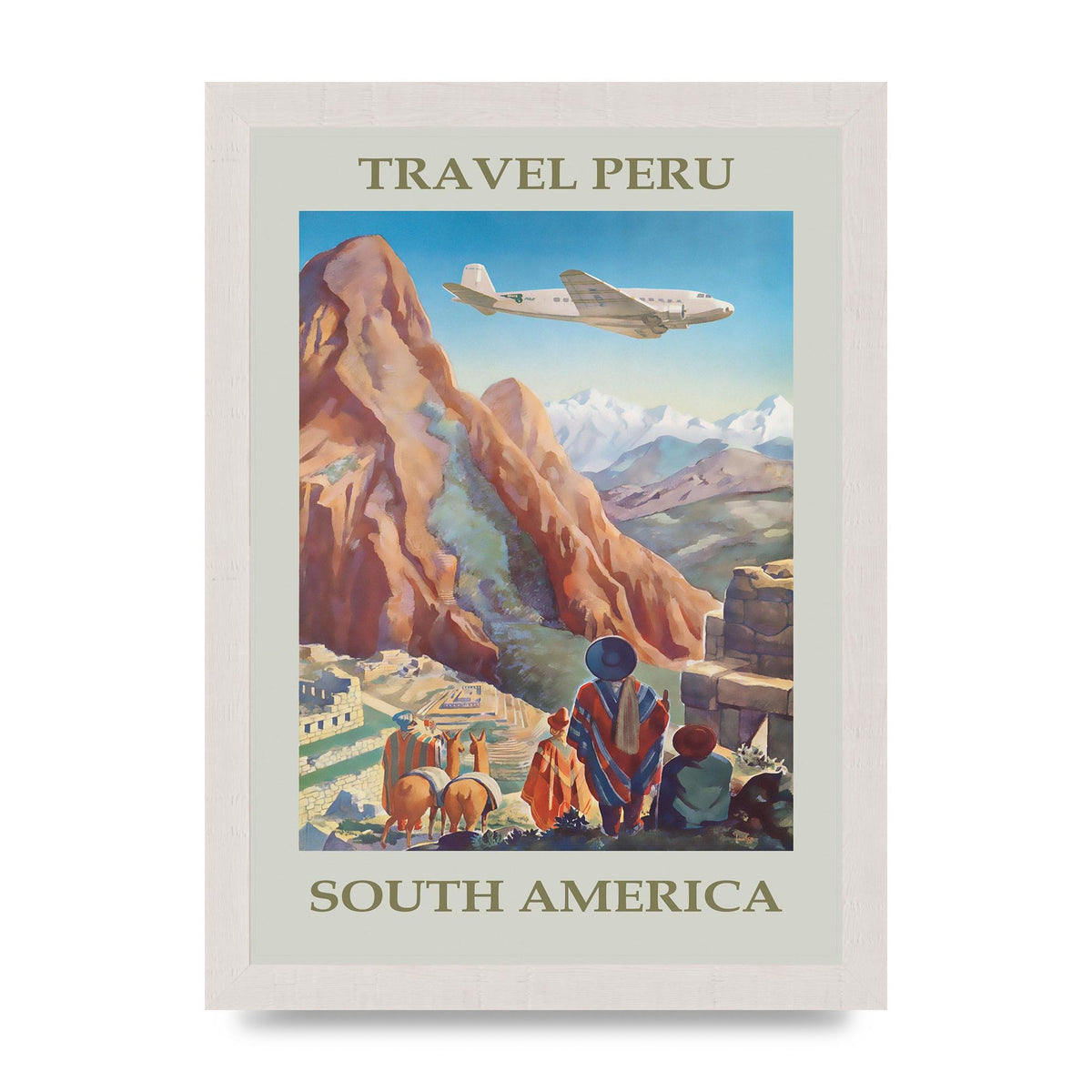 Travel Poster Peru Art For The Home - A4 framed