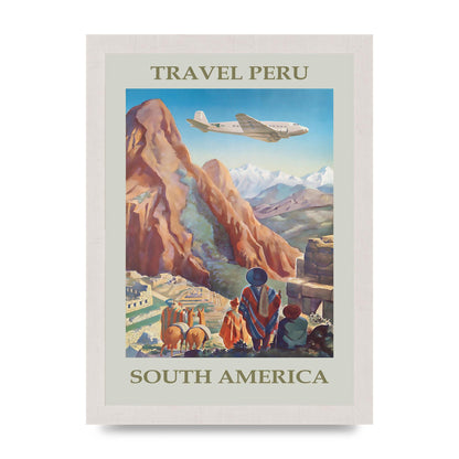 Travel Poster Peru Art For The Home - A4 framed