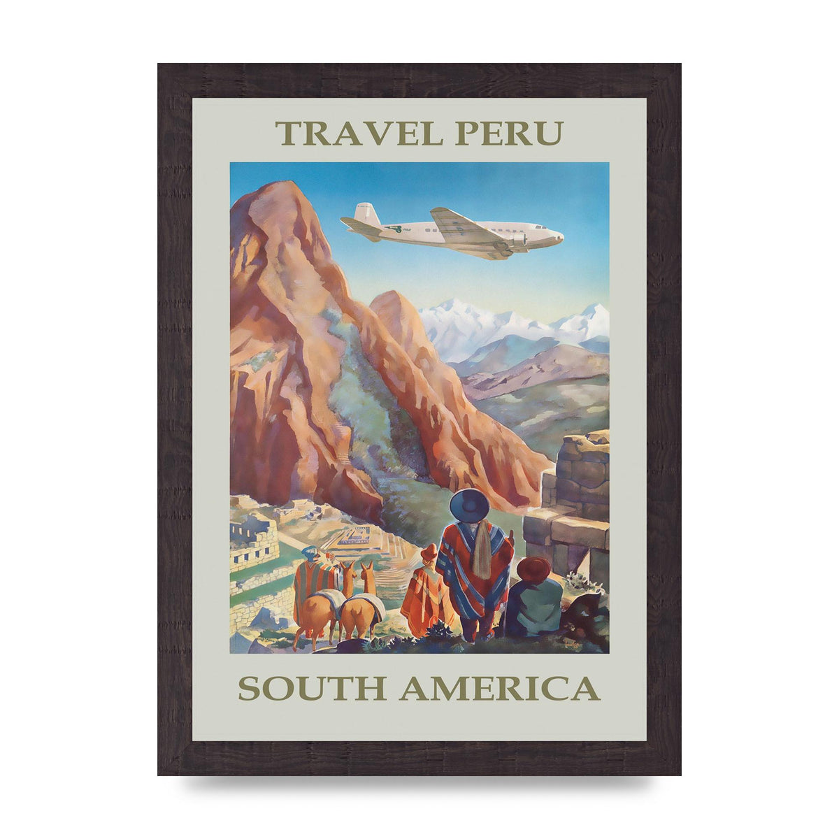Travel Poster Peru Art For The Home - A4 framed