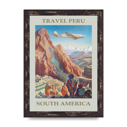 Travel Poster Peru Art For The Home - A4 framed