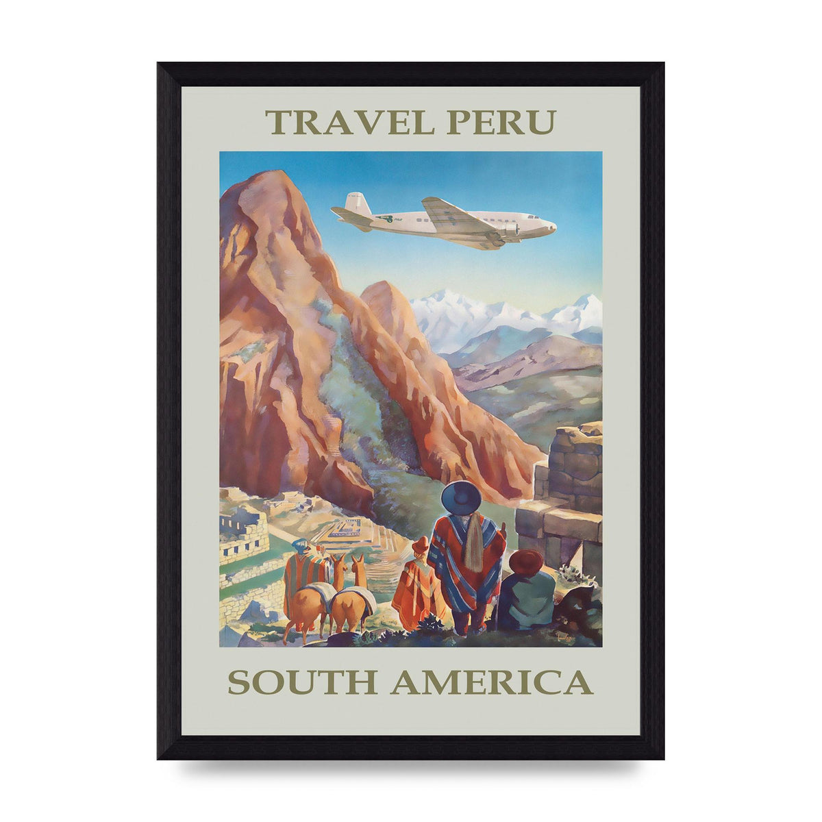 Travel Poster Peru Art For The Home - A4 framed