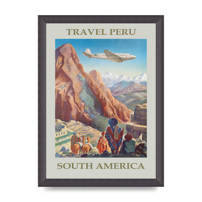 Travel Poster Peru Art For The Home - A4 framed