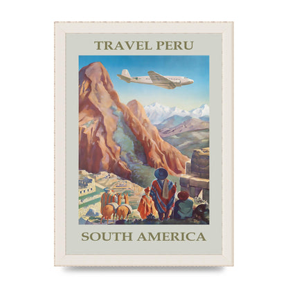 Travel Poster Peru Art For The Home - A4 framed