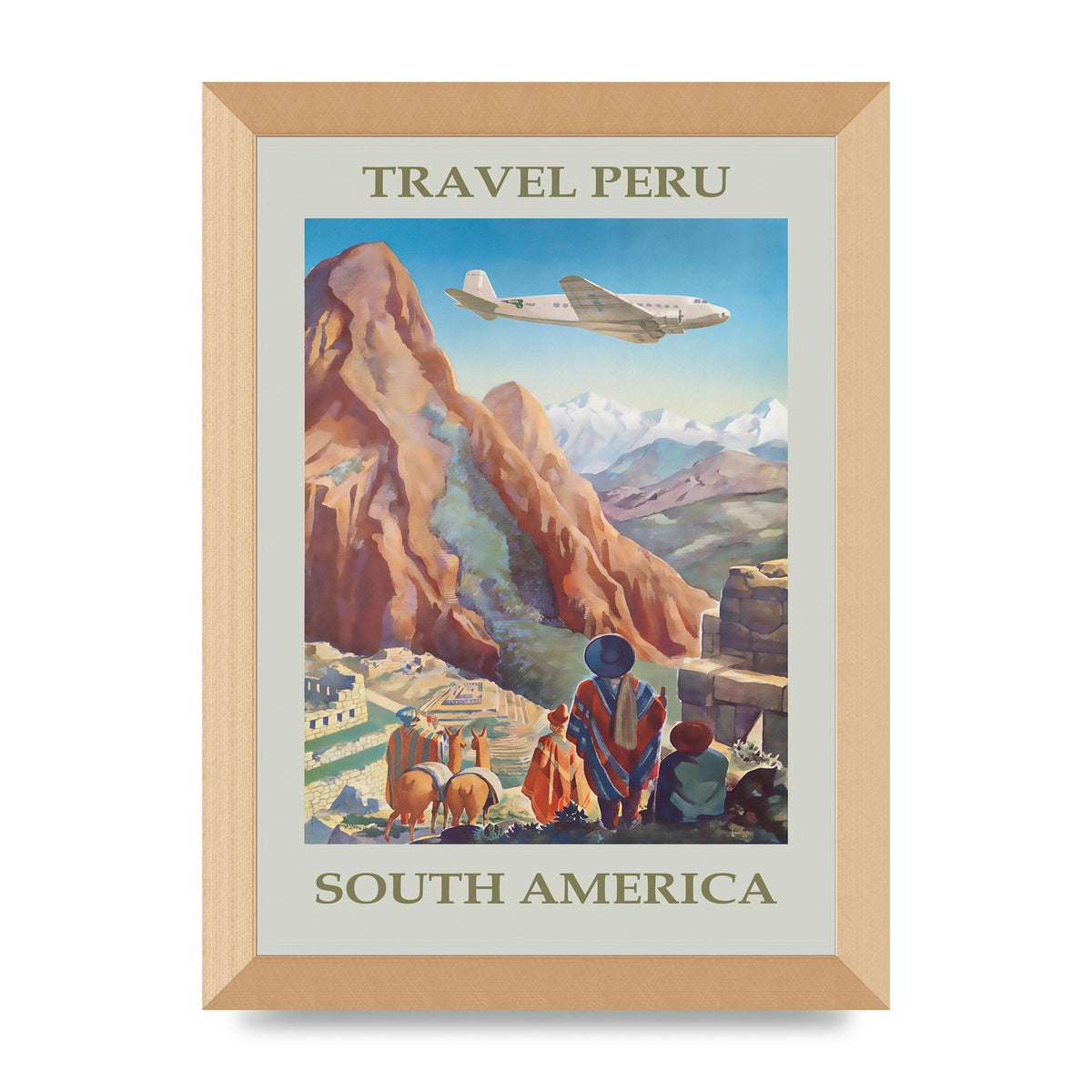 Travel Poster Peru Art For The Home - A4 framed