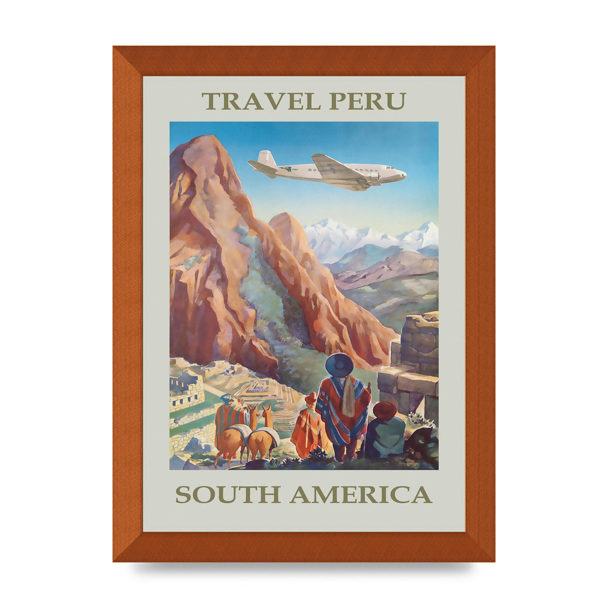 Travel Poster Peru Art For The Home - A4 framed