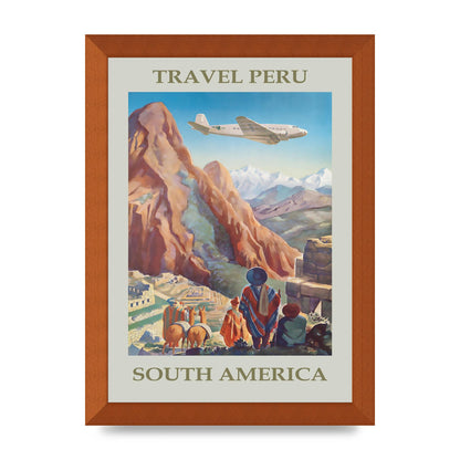 Travel Poster Peru Art For The Home - A4 framed